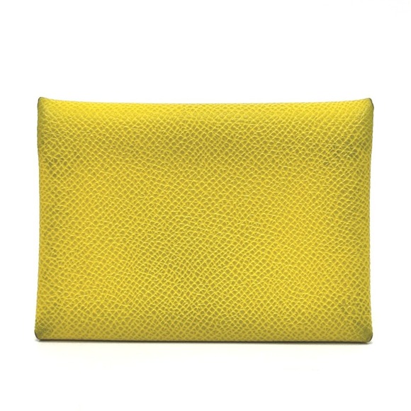 HERMES Yellow Card Holder - Picture 1 of 12